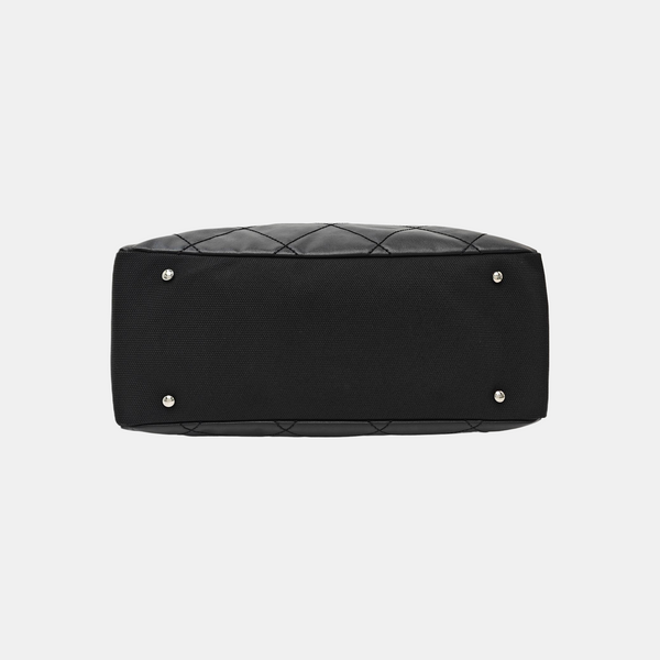 PARIS BIARRITZ Large Quilted Coated Canvas Black
