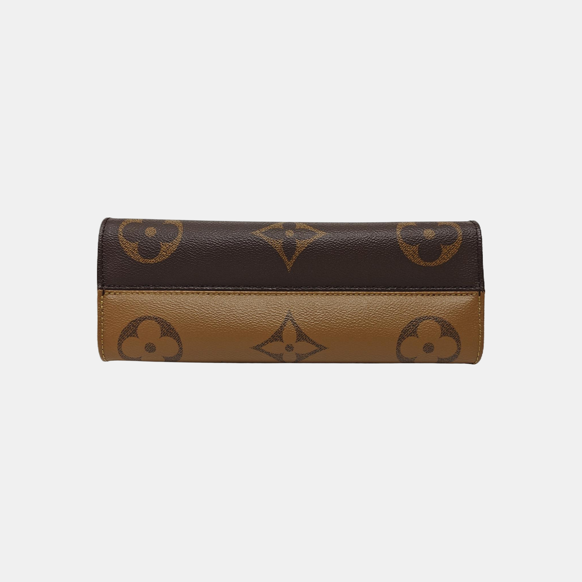 ONTHEGO EAST WEST PM Monogram Coated Canvas Brown