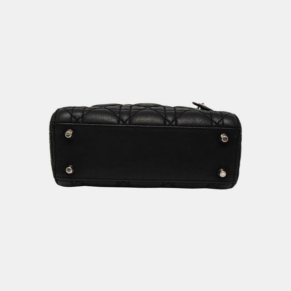 Lady Dior Mini Quilted Calfskin Black