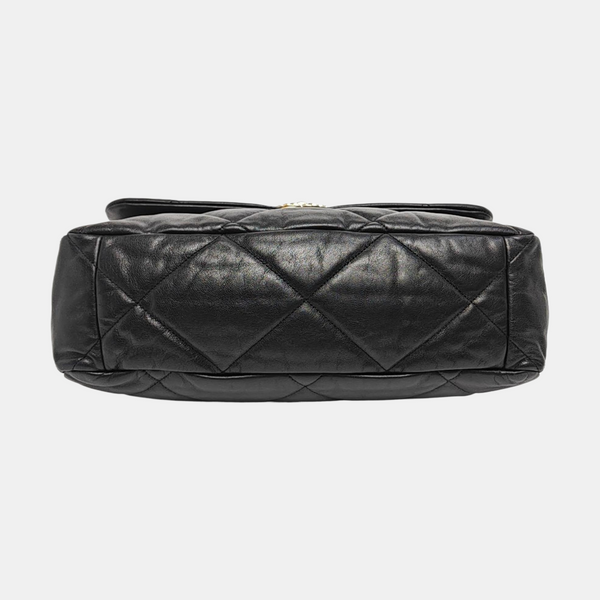 CHANEL 19 Maxi Quilted Lambskin Black