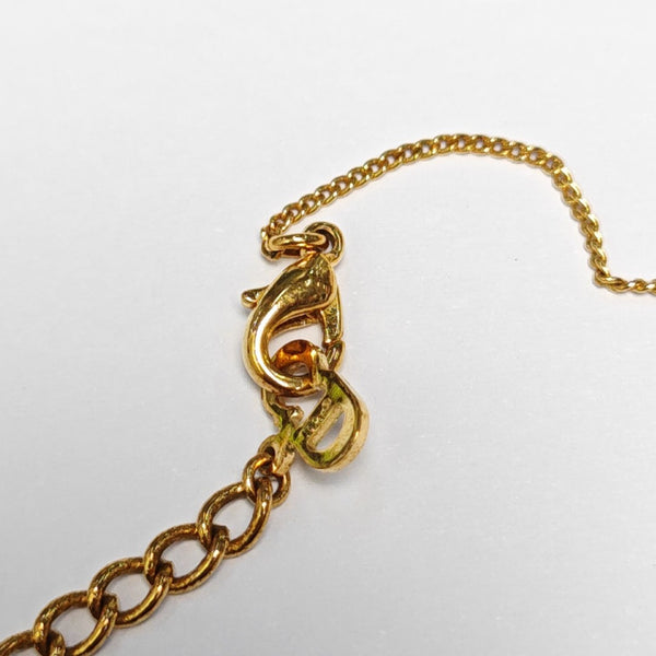 Dior Oblique Metal Gold Necklace