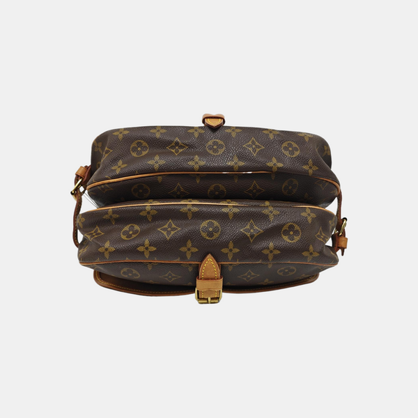 SAUMUR 30 Monogram Coated Canvas Brown