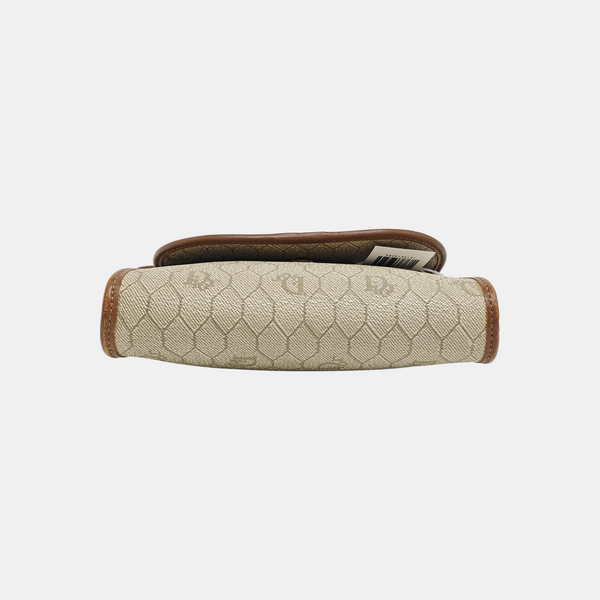Coated Canvas Shoulder Bag Beige