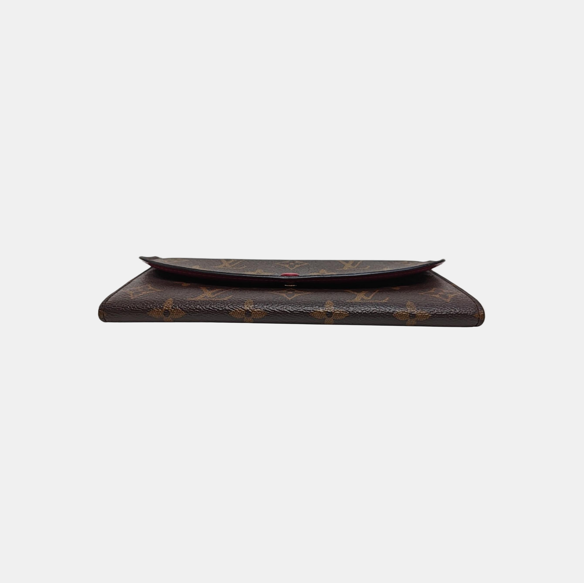 EMILIE Monogram Coated Canvas Brown Wallet