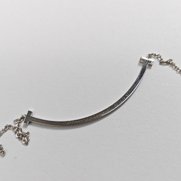 Tiffany T 18k White Gold Silver Necklace