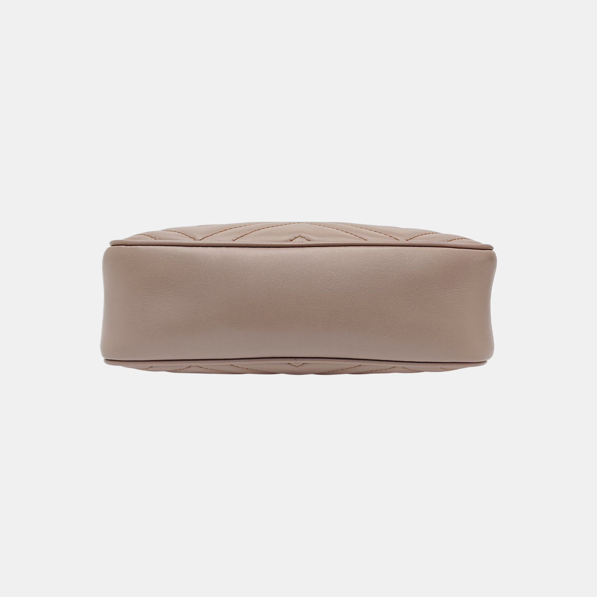 GG Marmont Small Quilted Calfskin Beige