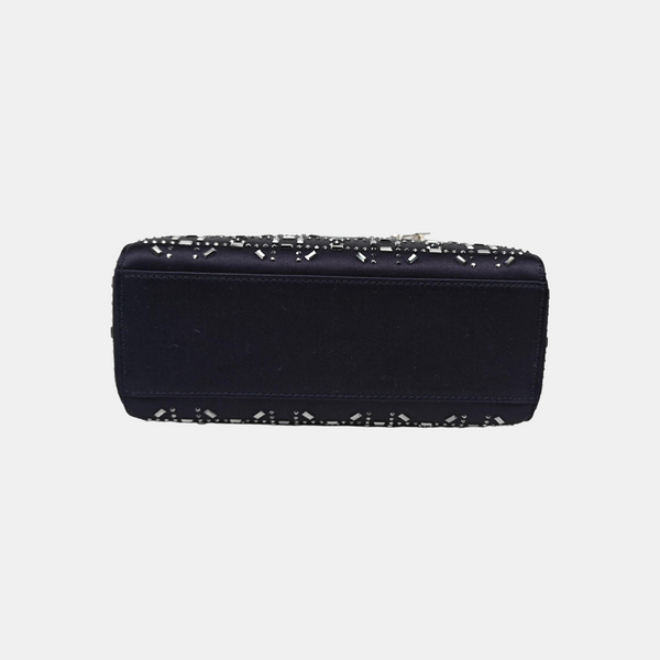 Lady Dior Mini Silk Satin Blue