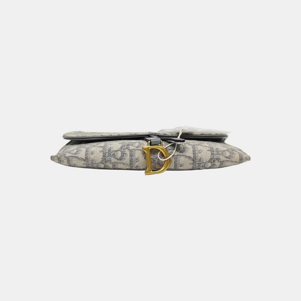 Saddle Small Oblique Canvas Gray