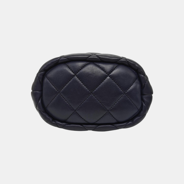 Quilted Lambskin Shoulder Bag Blue