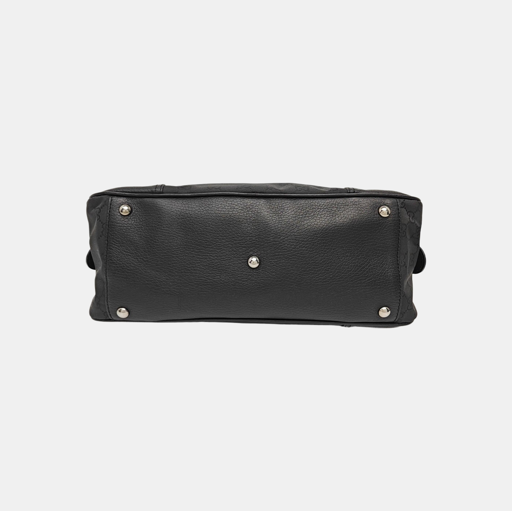 Monogram Canvas Shoulder Bag Black