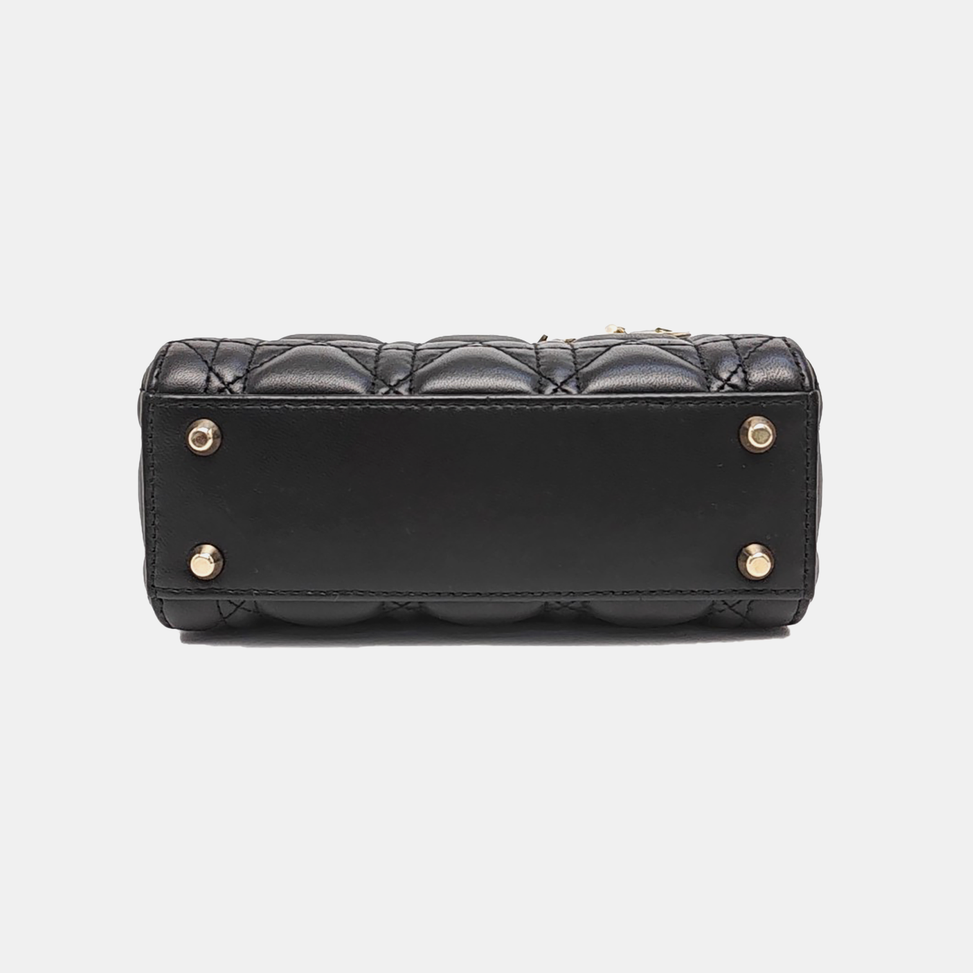Lady Dior Mini Cannage Lambskin Black