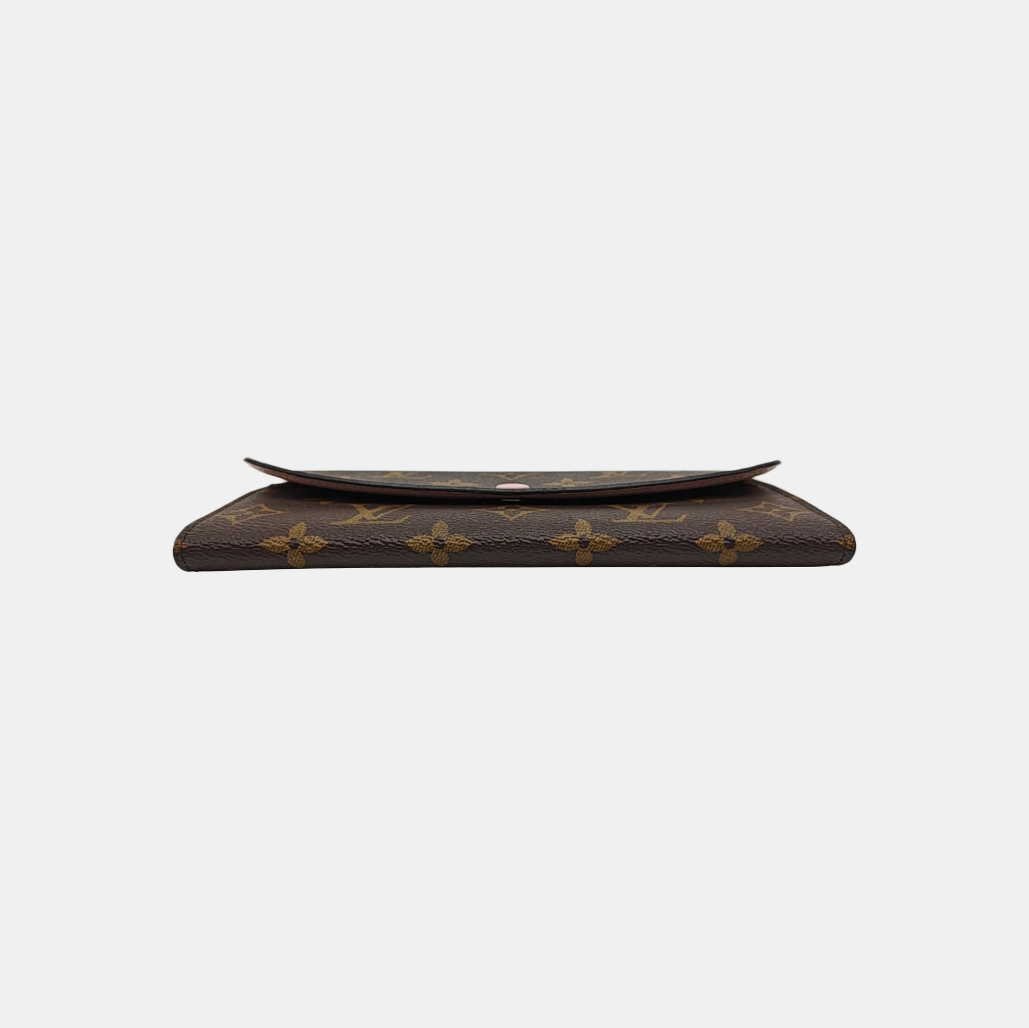 EMILIE Monogram Coated Canvas Brown Wallet