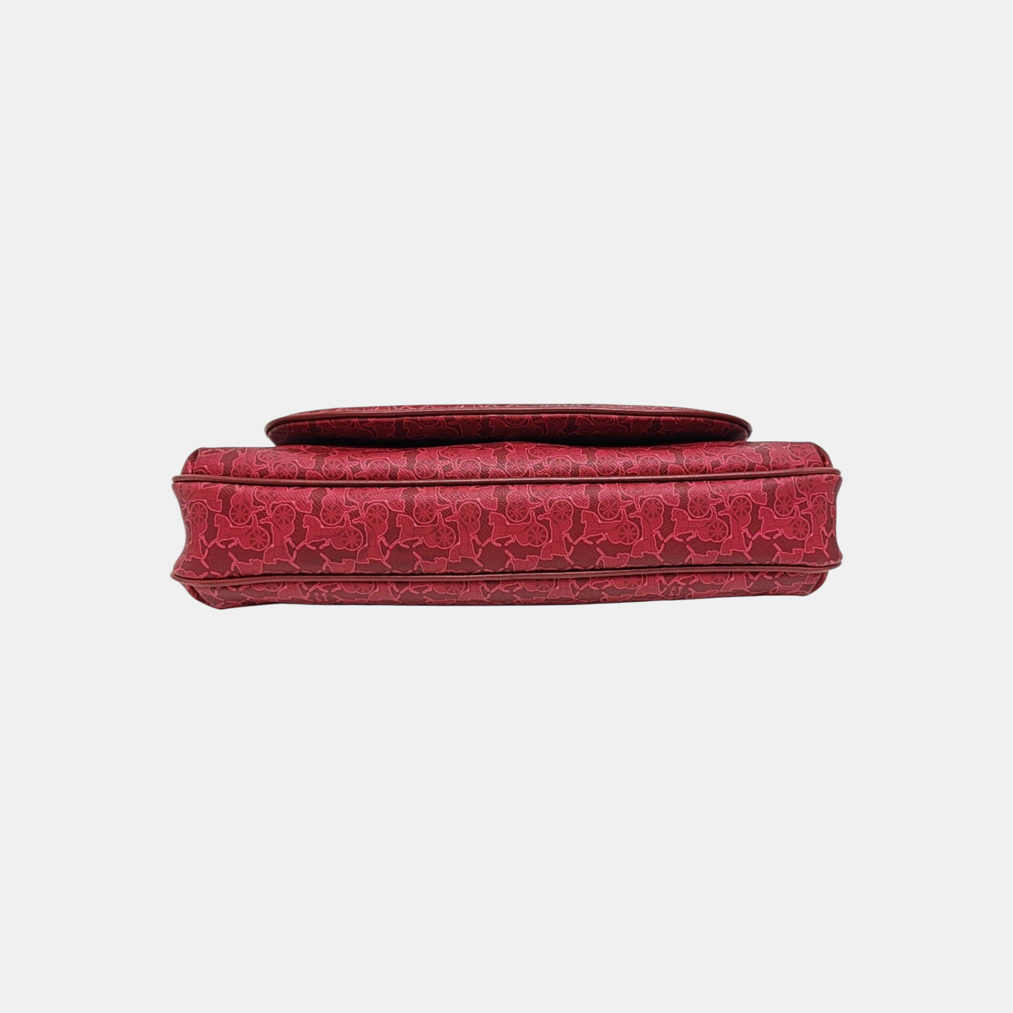 Coated Canvas Shoulder Bag Red