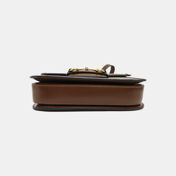 Horsebit 1955 Medium Monogram Coated Canvas Beige