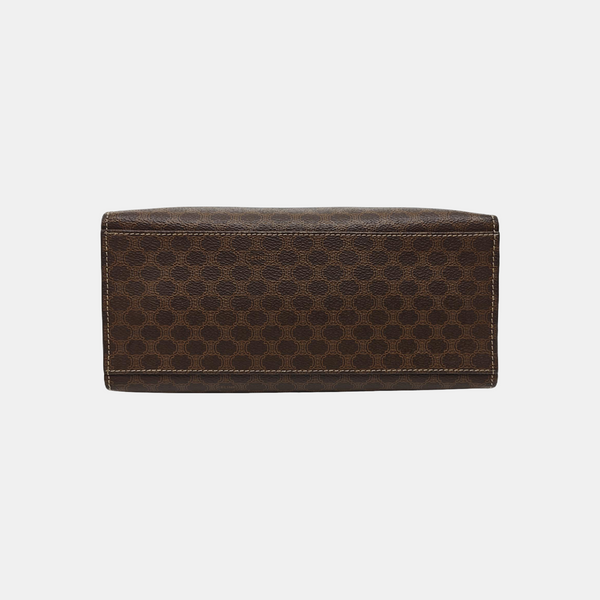 Coated Canvas Shoulder Bag Brown