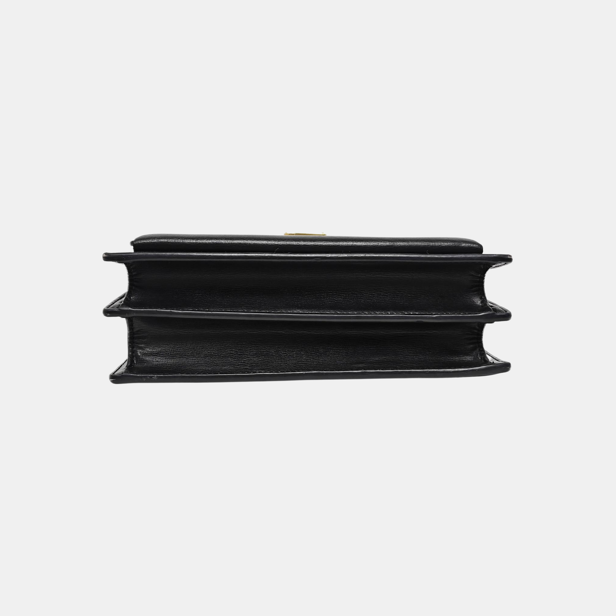 SUNSET Medium Calfskin Black
