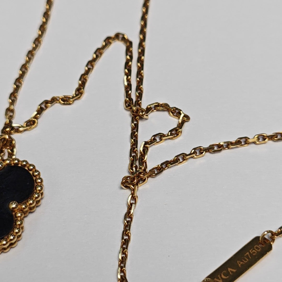 Vintage Alhambra 18k Gold Necklace