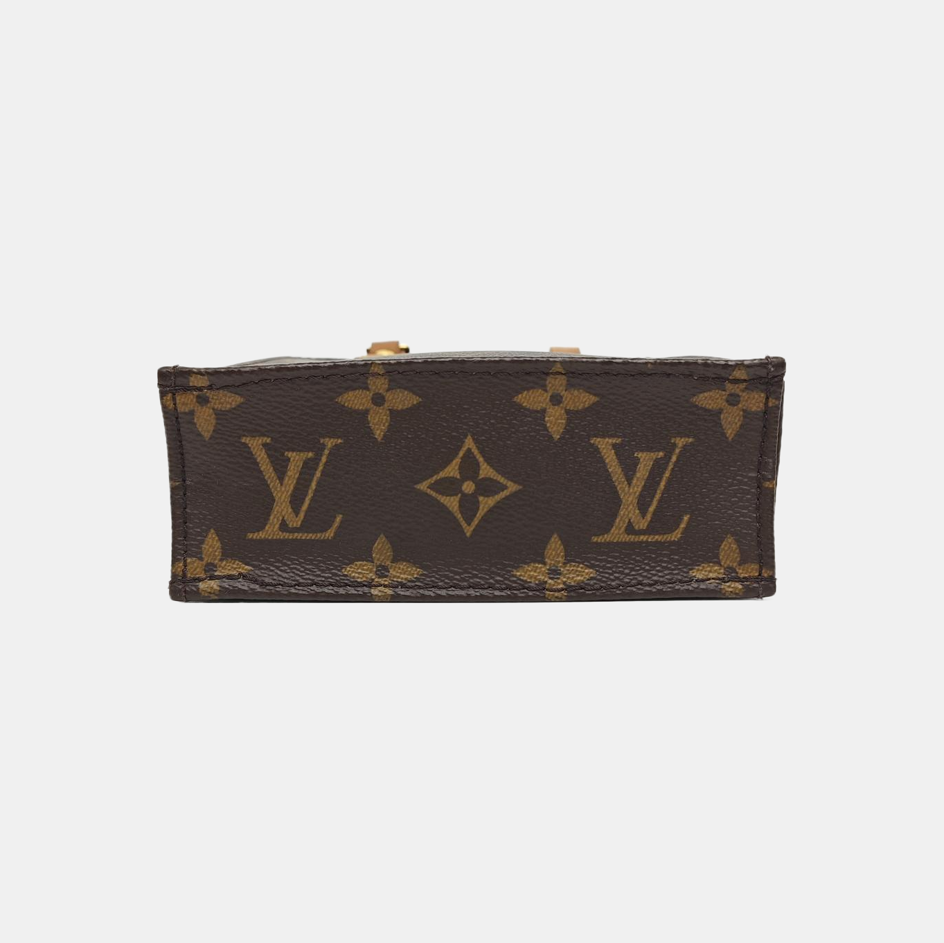 SAC PLAT Mini Monogram Coated Canvas Brown