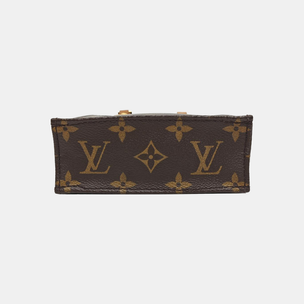 SAC PLAT Mini Monogram Coated Canvas Brown