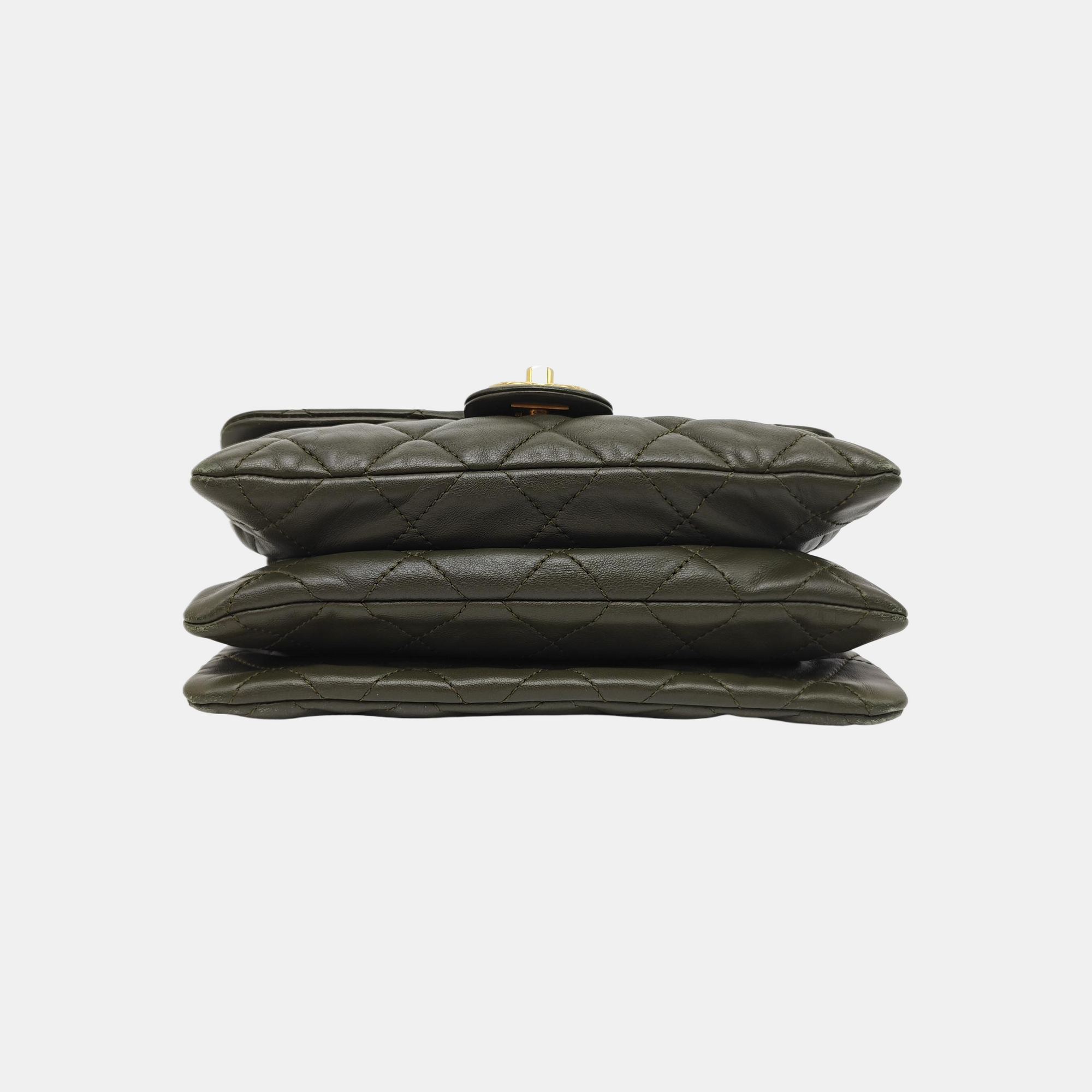 CLASSIC FLAP Mini Quilted Lambskin Green