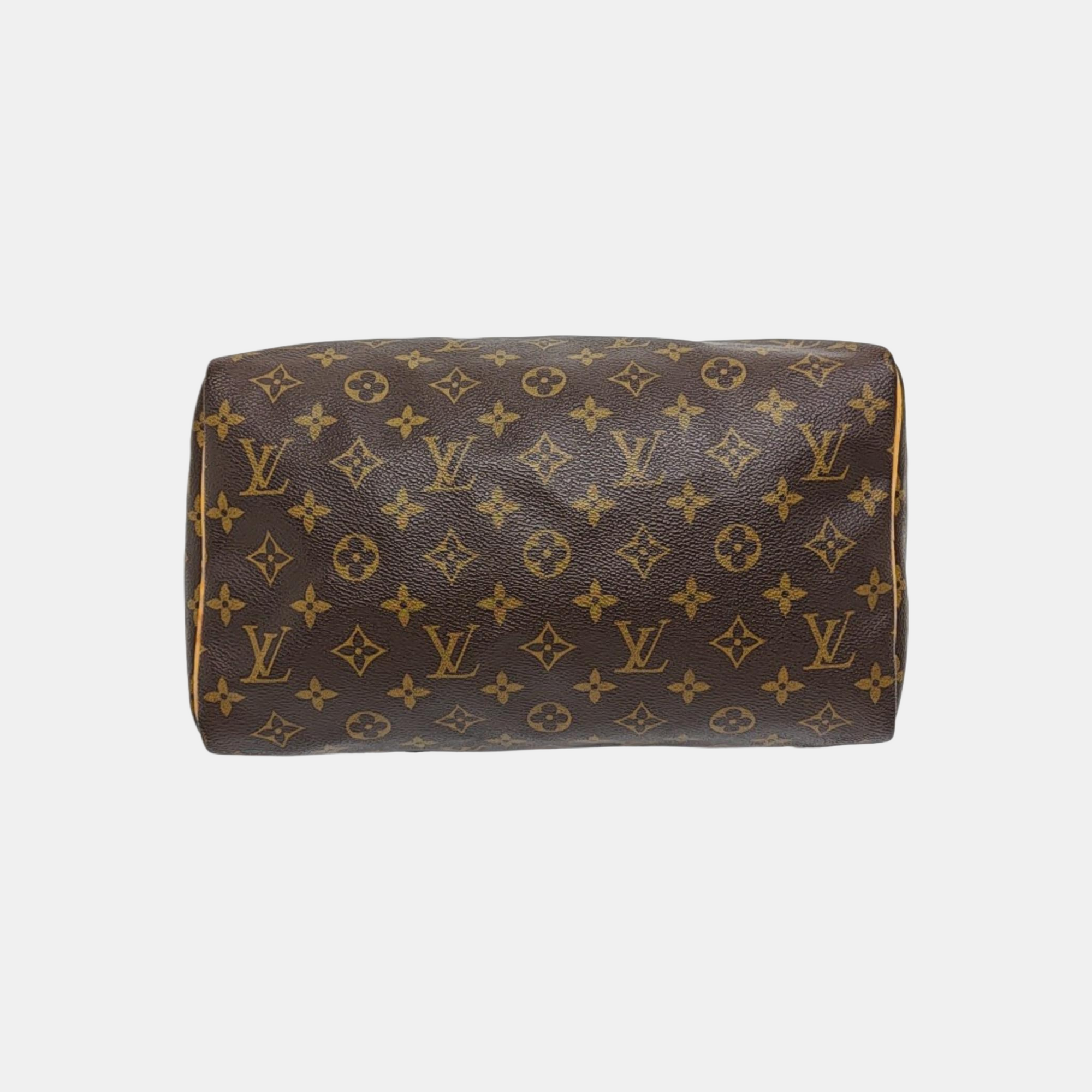 SPEEDY 30 Monogram Coated Canvas Brown