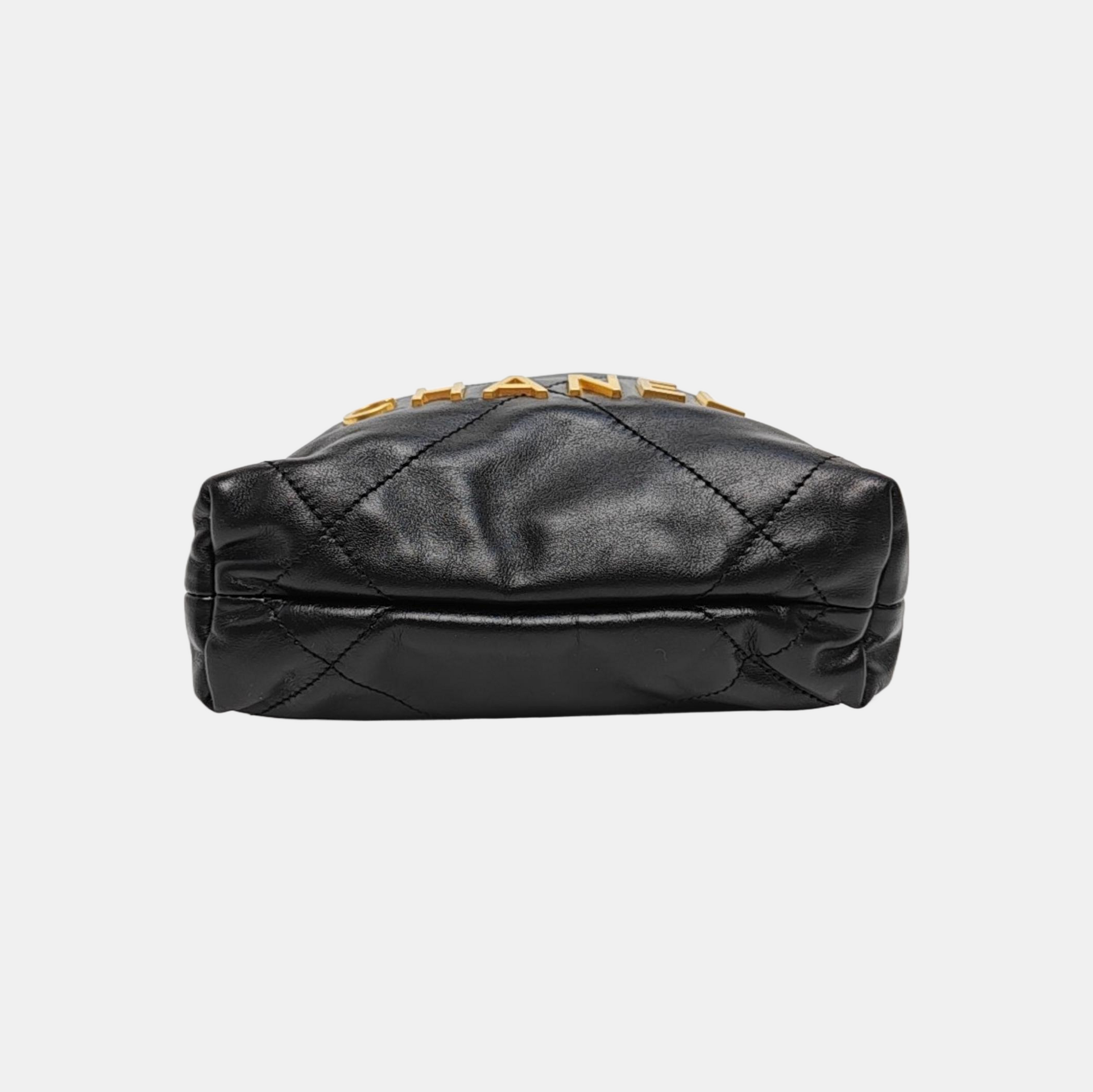 CHANEL 22 Mini Quilted Calfskin Black