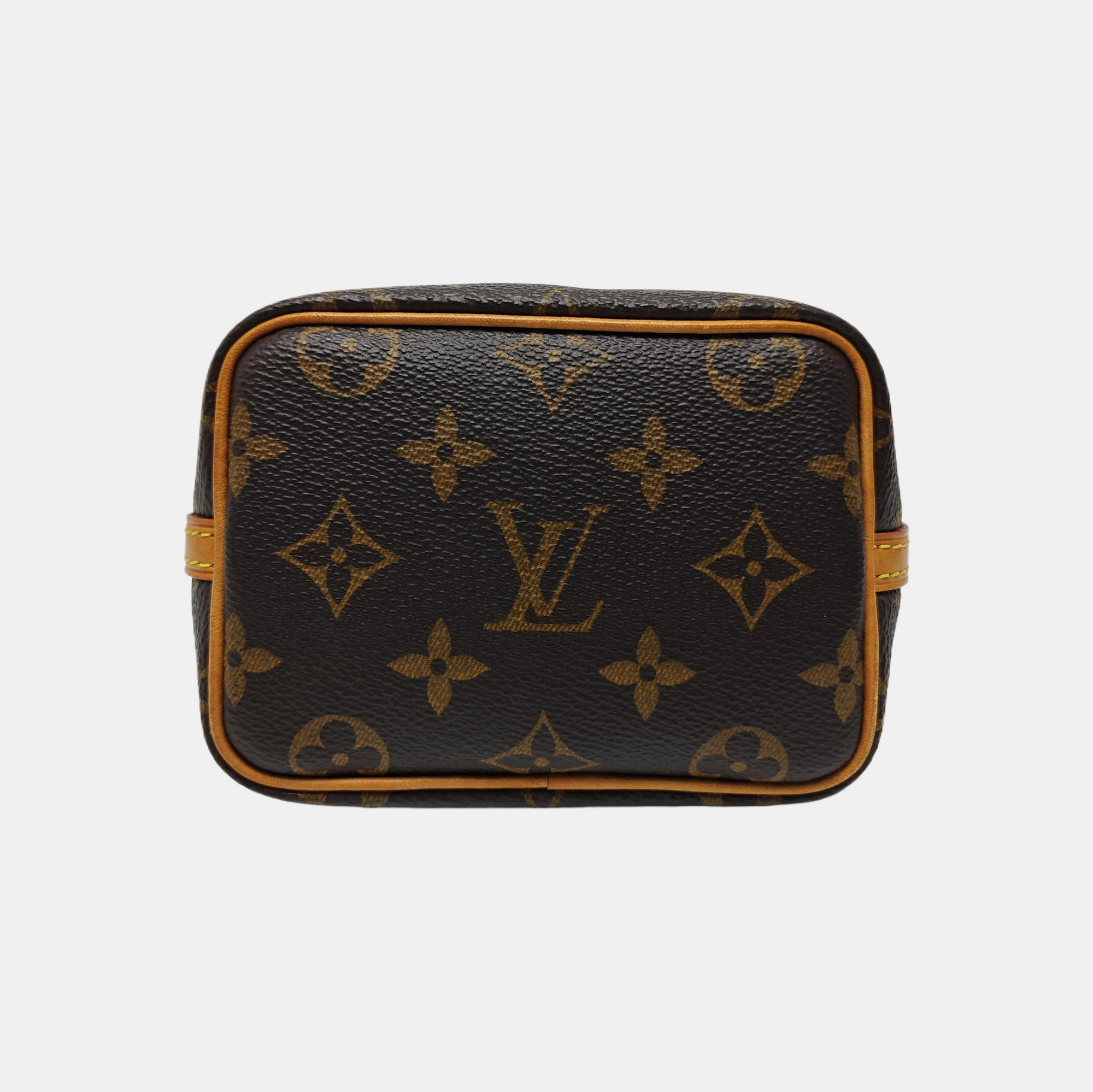 NÉONOÉ Nano Monogram Coated Canvas Brown