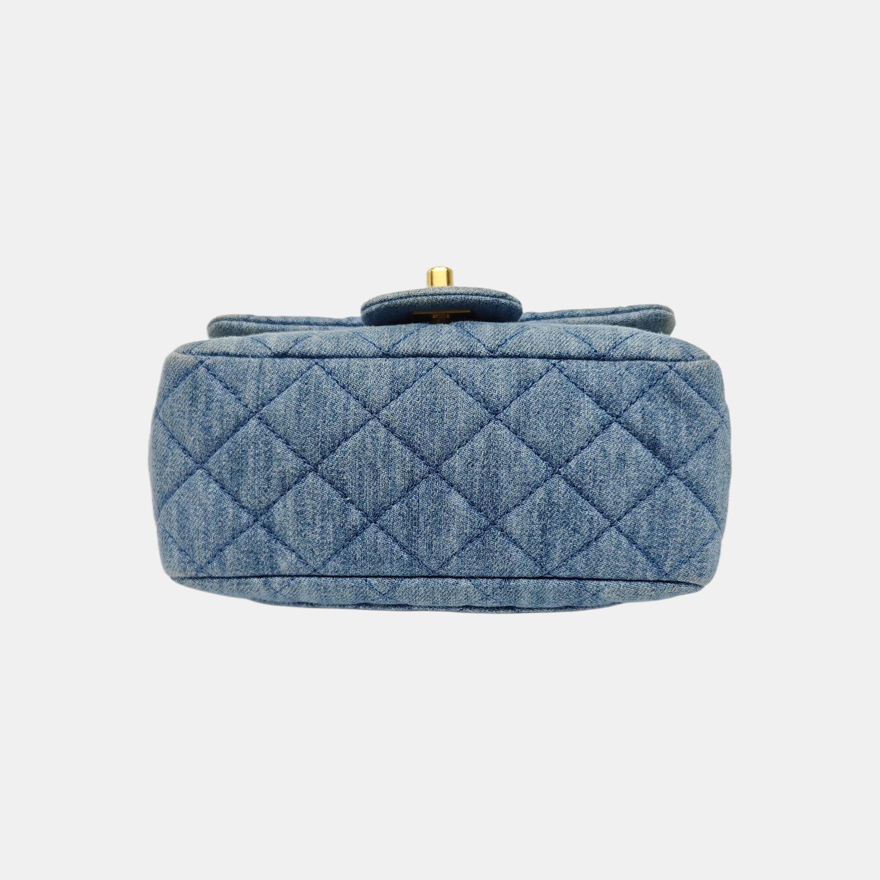CLASSIC FLAP Mini Quilted Denim Blue