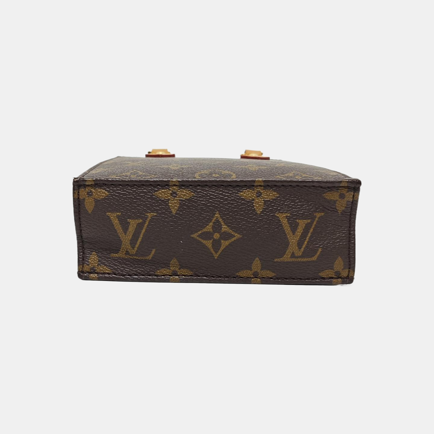SAC PLAT Mini Monogram Coated Canvas Brown
