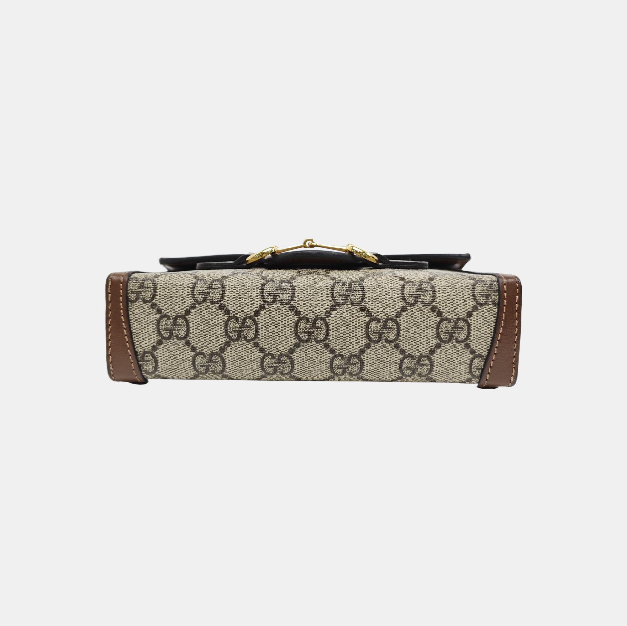 Horsebit 1955 Mini Monogram Coated Canvas Beige