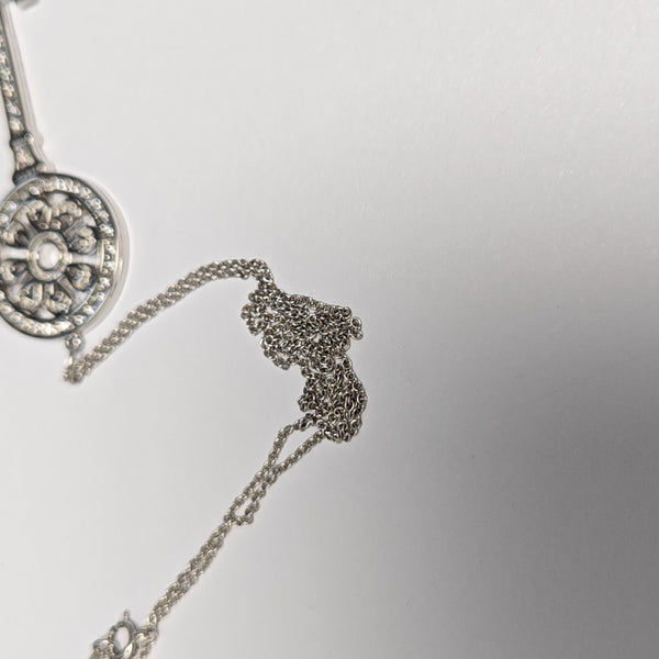 Tiffany Keys 18k White Gold Silver Necklace