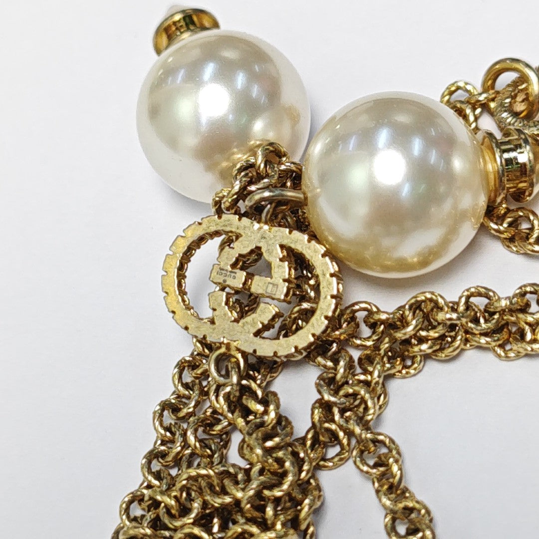Interlocking G Metal Gold Necklace