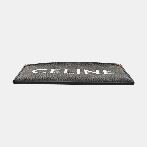 Coated Canvas Card Holder Brown