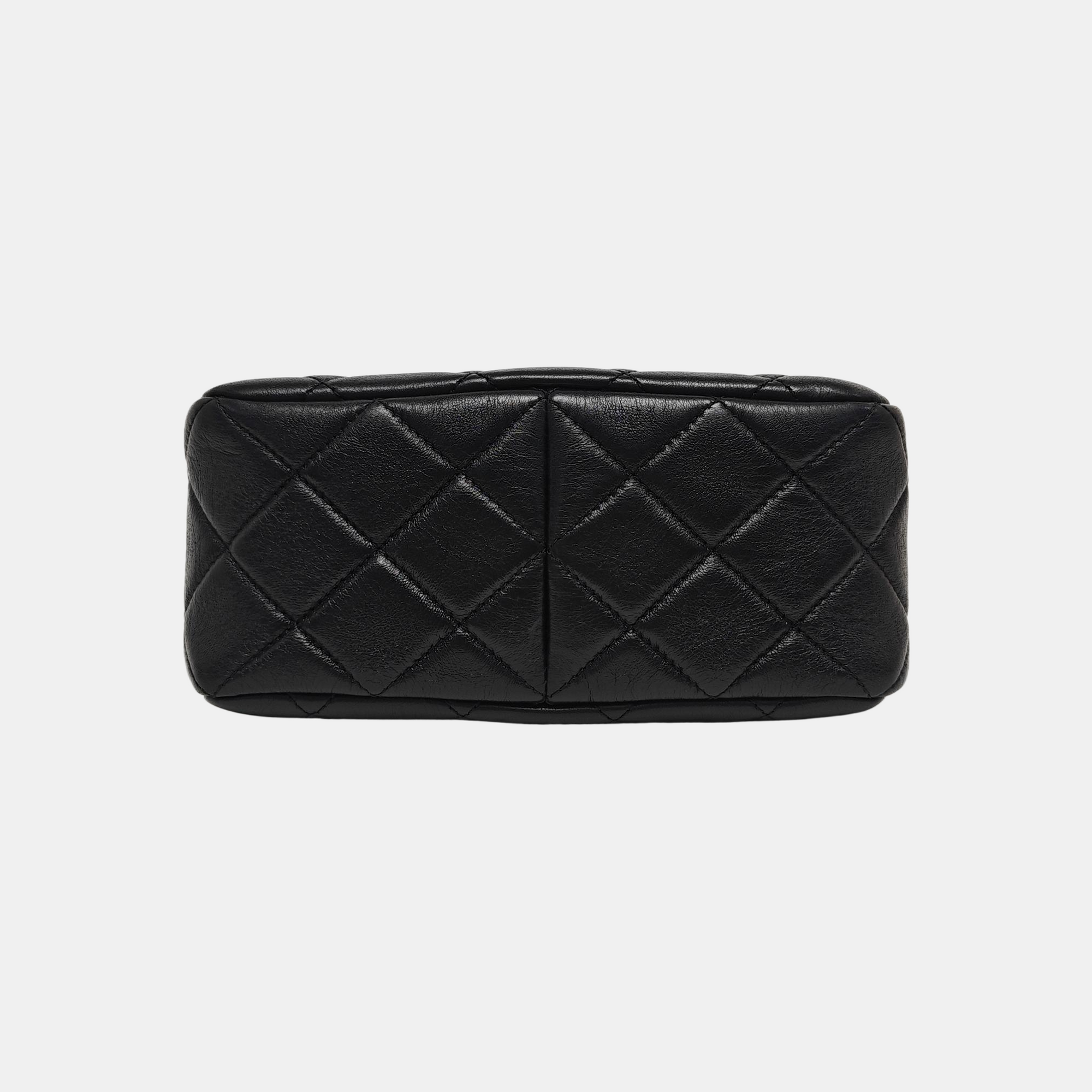 23A HOBO Quilted Lambskin Black