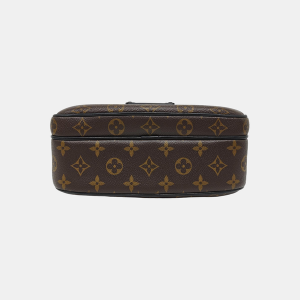 S LOCK Monogram Coated Canvas Brown