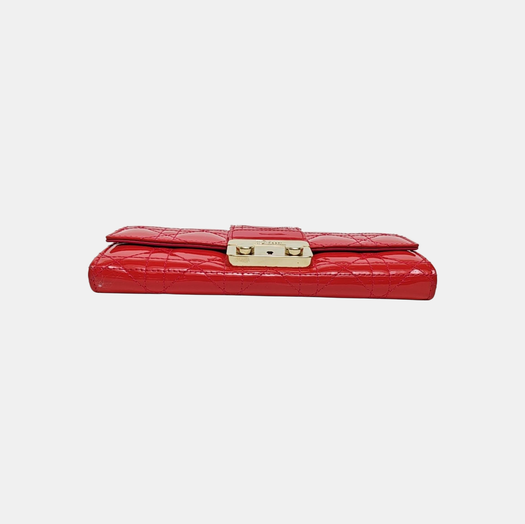 Miss Dior Cannage Patent Leather Red