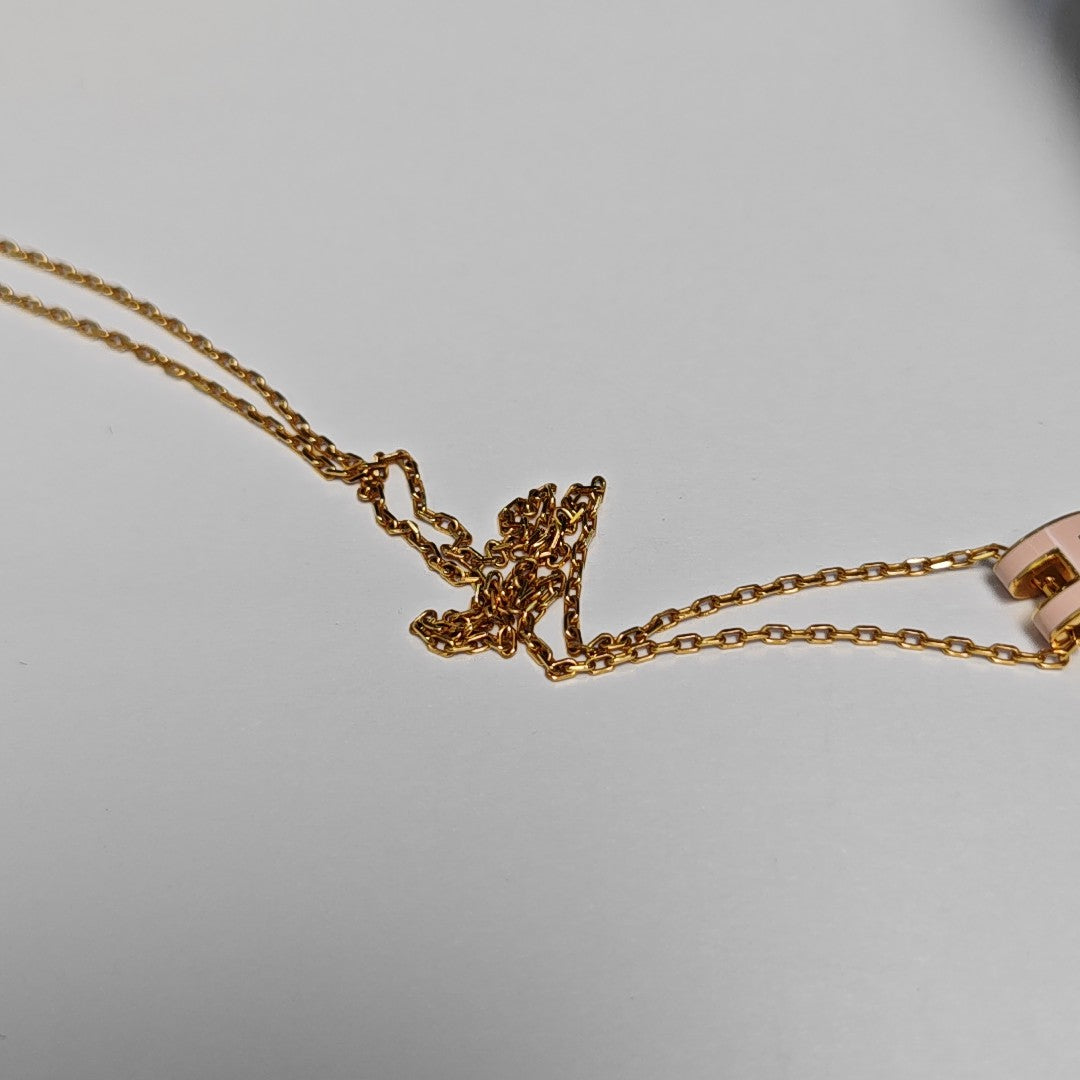Pop H Metal Gold Necklace