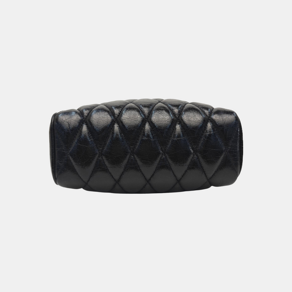 Quilted Lambskin Shoulder Bag Black