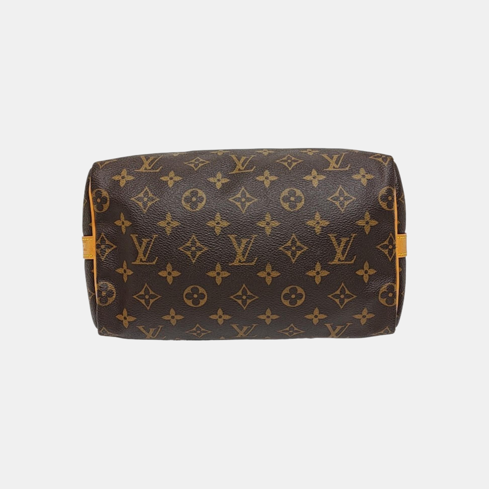 SPEEDY 25 Monogram Coated Canvas Brown