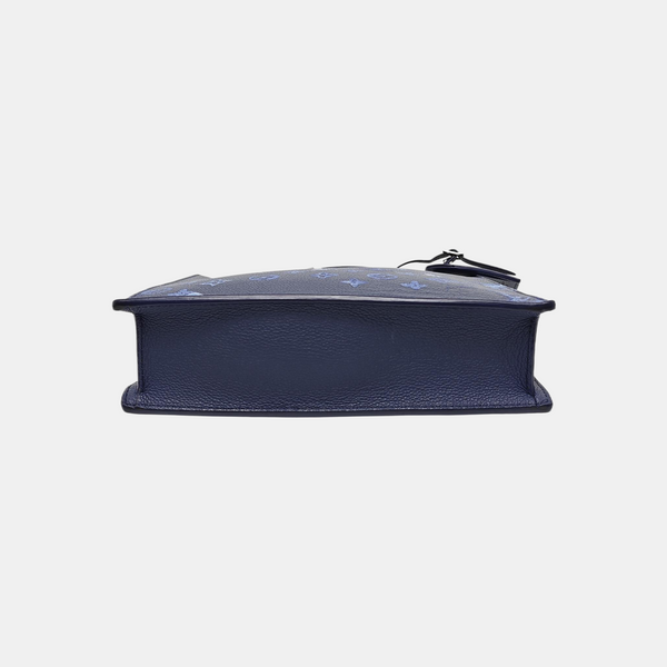 SAC PLAT Calfskin Blue