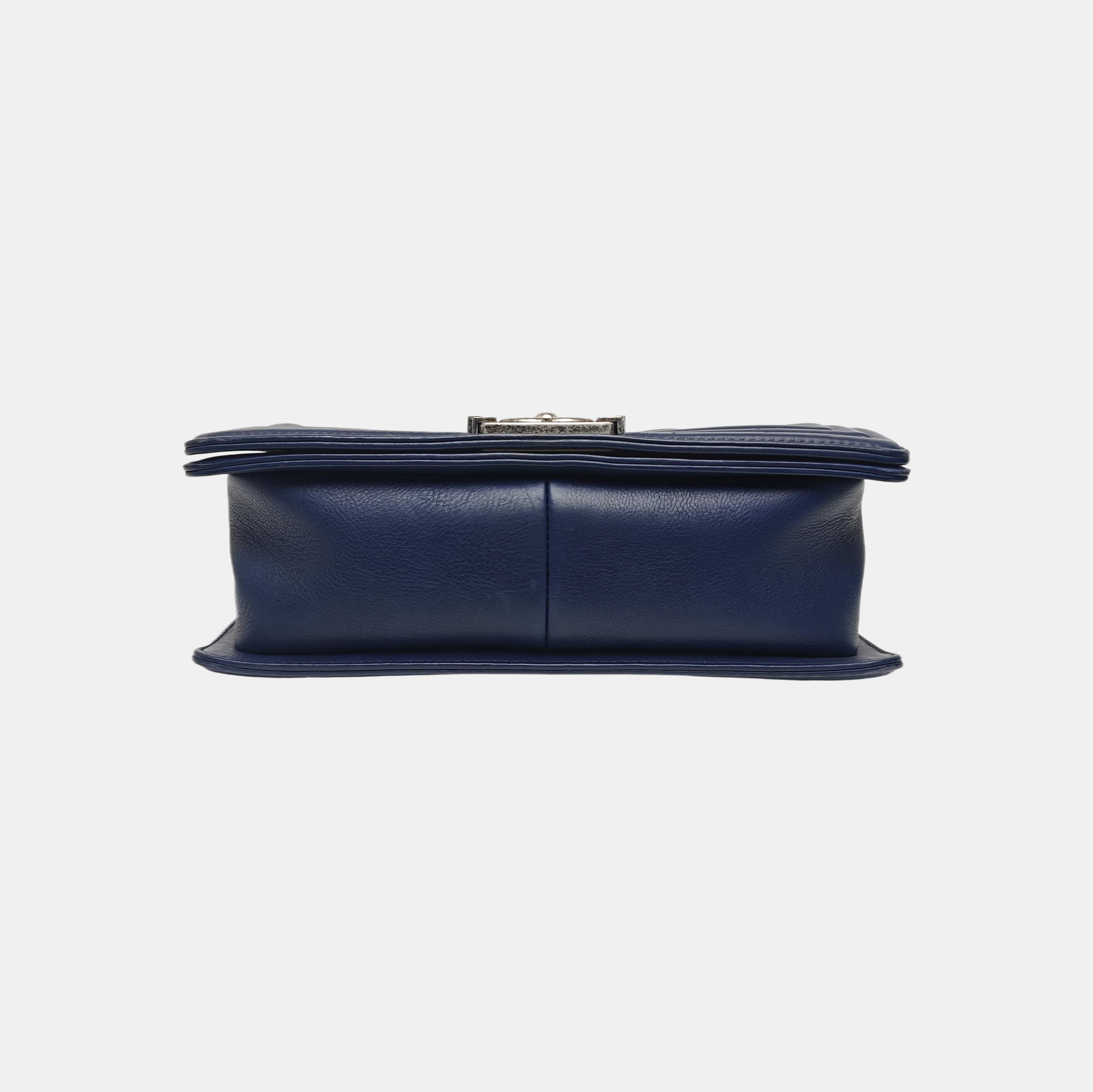 BOY CHANEL Medium Quilted Calfskin Blue