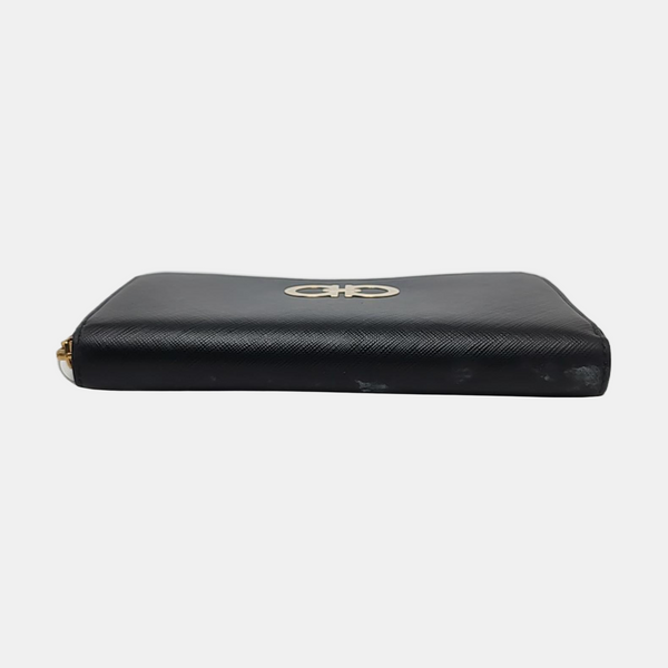 Authenticated pre-owned  Gancini Calfskin Black Wallet - Wallet at Looply