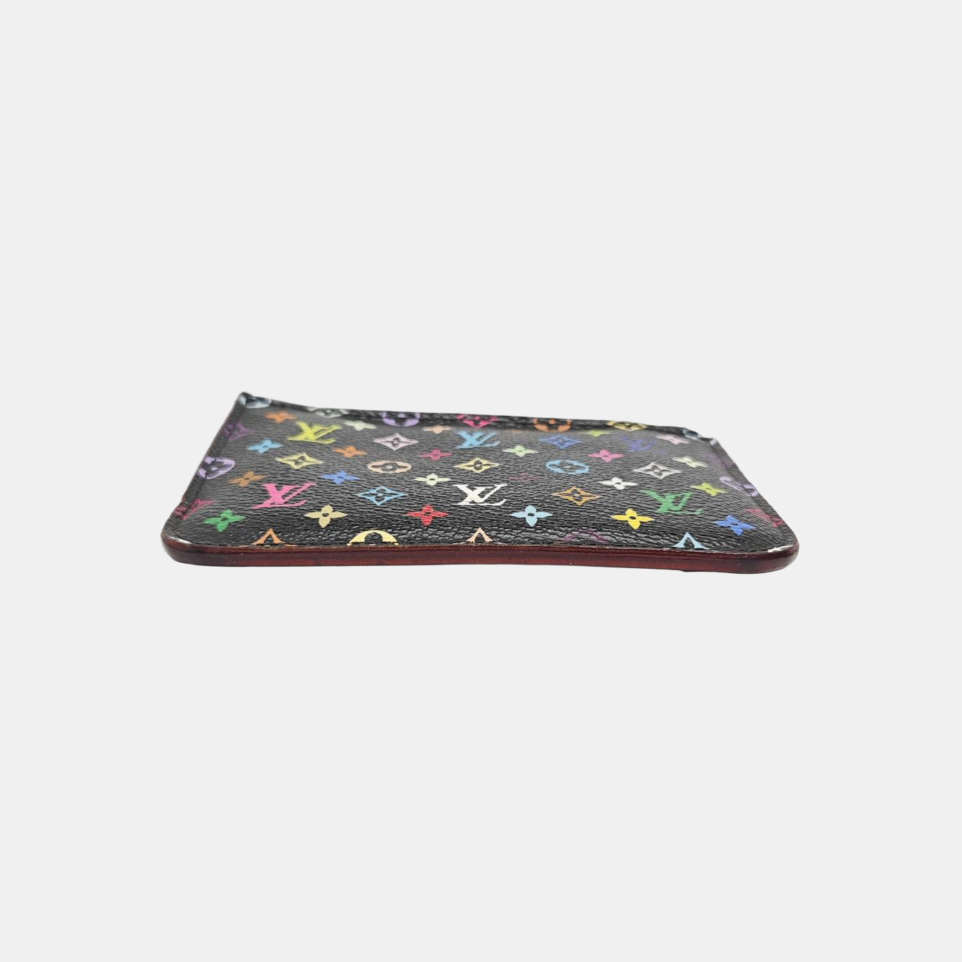 LV × TM Monogram Coated Canvas Coin Purse Black