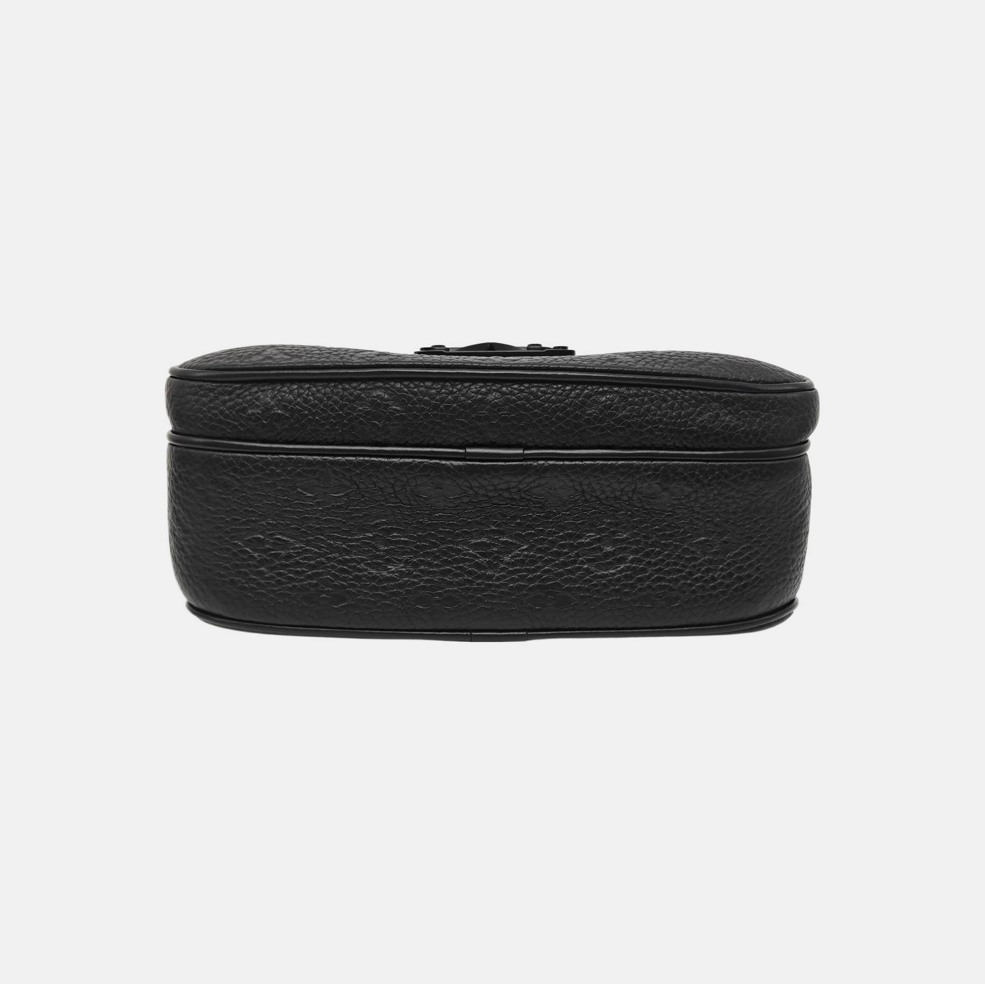 S LOCK Monogram Calfskin Black