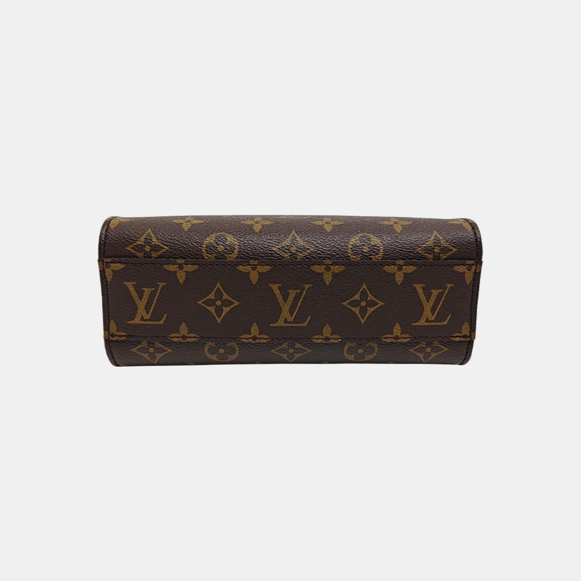 SAC PLAT BB Monogram Coated Canvas Brown