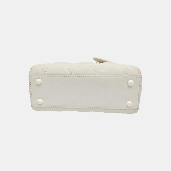 Lady Dior Mini Cannage Lambskin White