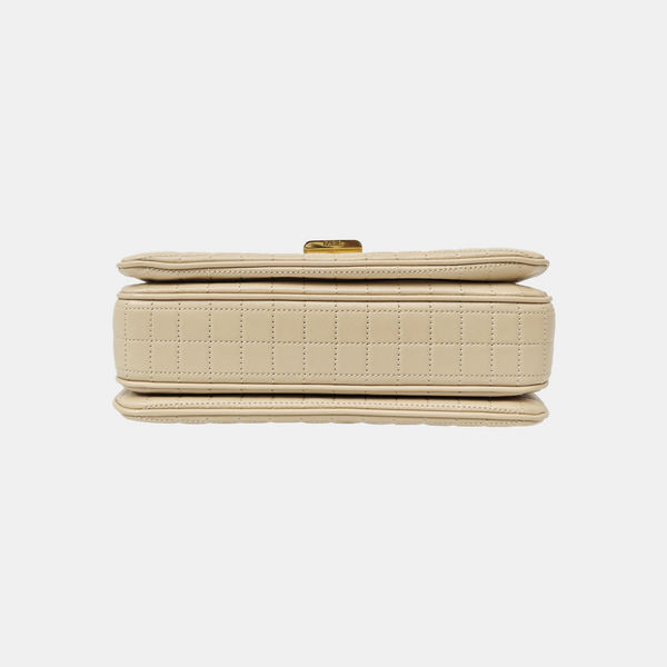C Medium Quilted Calfskin Beige