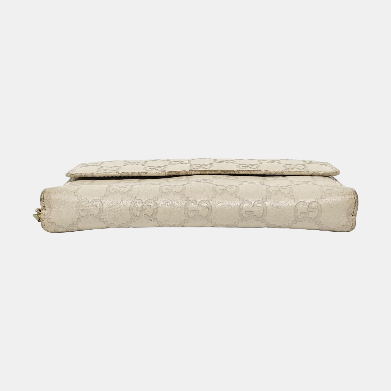 Monogram Leather Wallet Beige