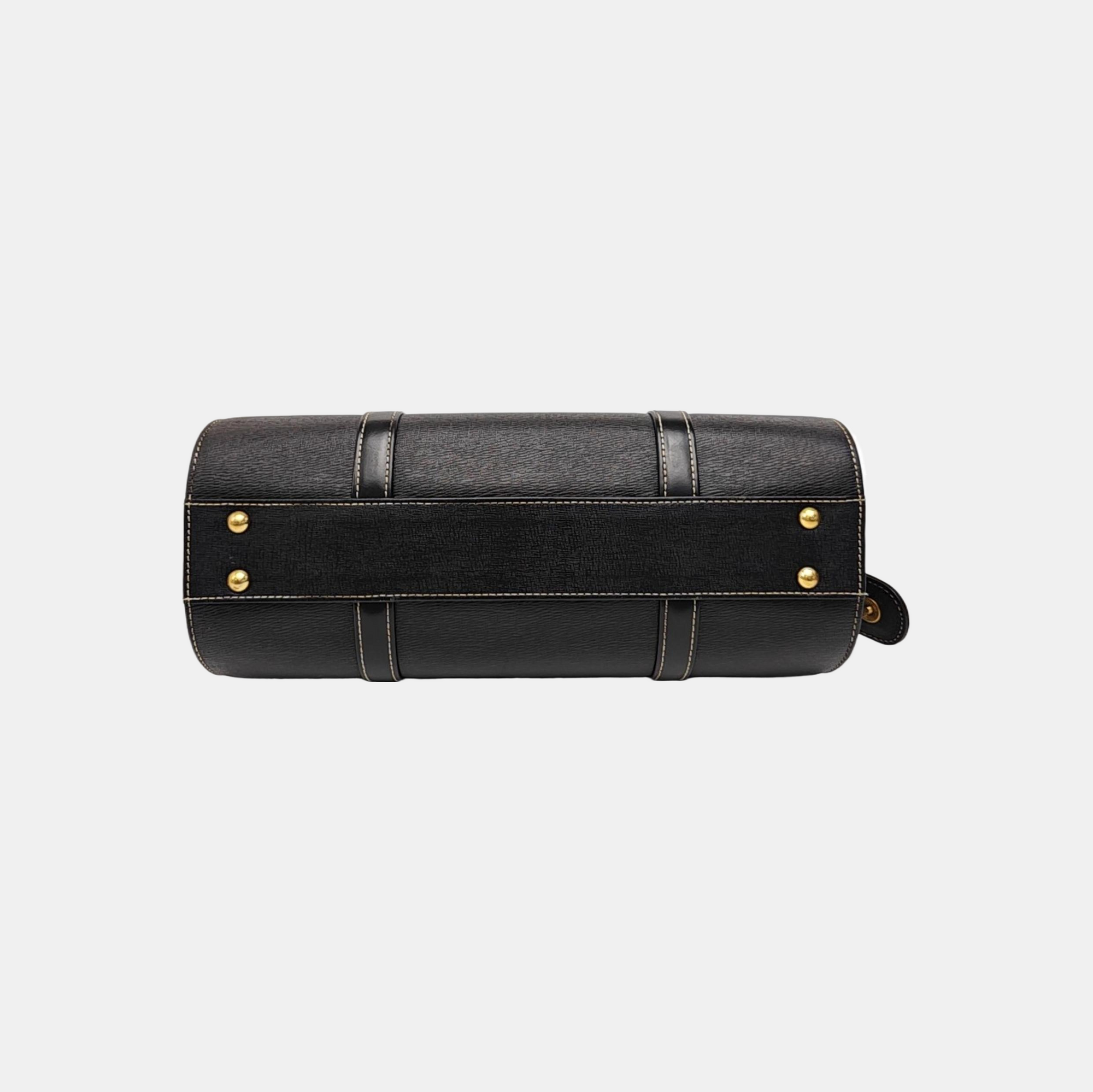 Calfskin Top Handle Bag Black