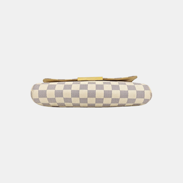 FAVORITE PM Damier Azur Coated Canvas White